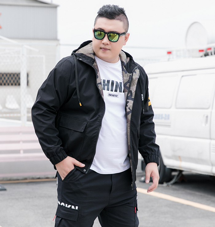 Alfie | Men's plush lined hooded jacket in sizes up to 9XL