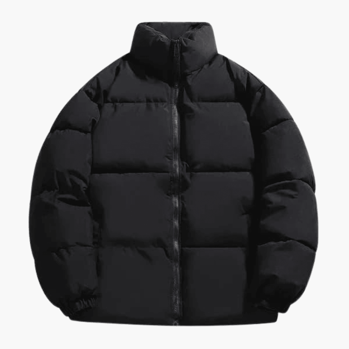 Men's Quilted Winter Jacket with Zipper