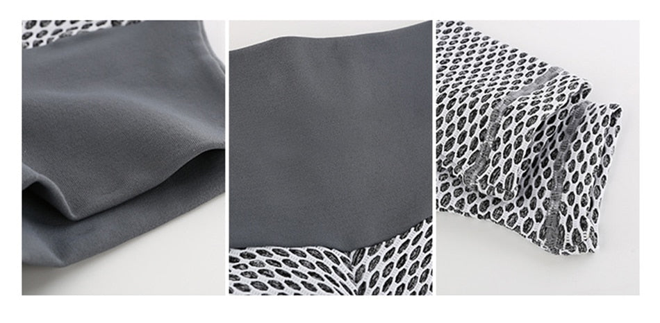 Woman in seamless honeycomb leggings