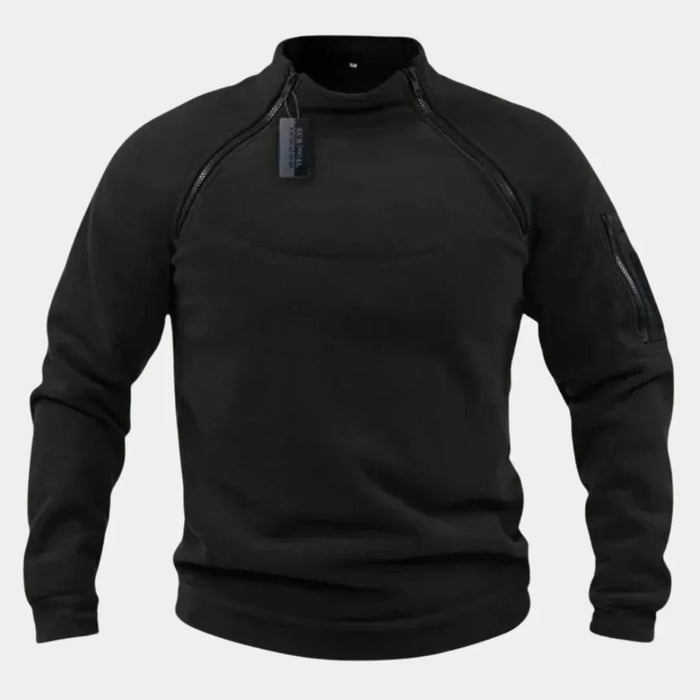 Men's Contrast Trim Crew Neck Jumper Long Sleeve