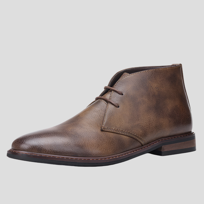 Men's Lace-Up Desert Boots with Stitched Sole