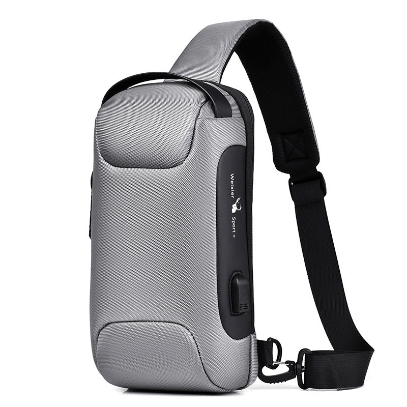 Men's anti-theft sling bag with combination lock
