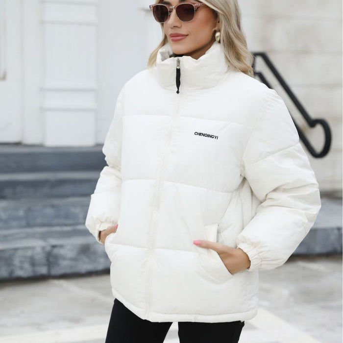 Lottie | Women's padded puffer jacket with stand collar