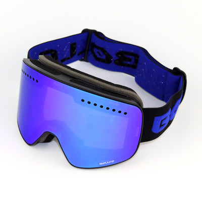 Frameless ski goggles with mirrored lens