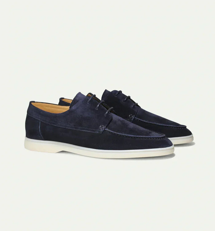 Men's Lace-Up Loafers with Contrast Sole