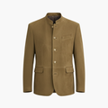 Men’s Jacket with Stand-Up Collar and Buttons