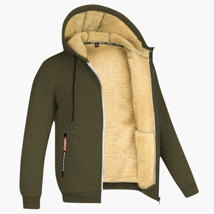 Men’s Hooded Jacket with Zip Front