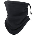 Black fleece neck warmer with toggle