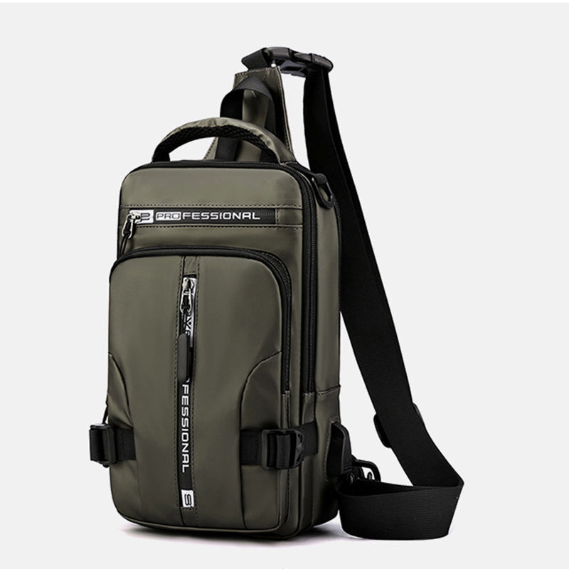 Men's black sling chest bag