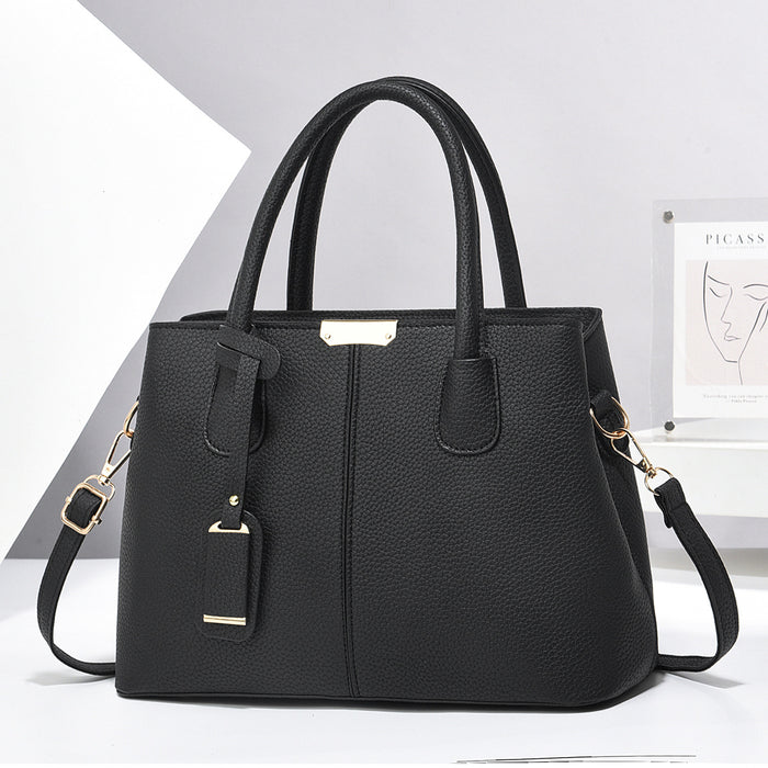 Harriet | Structured faux leather tote with shoulder strap