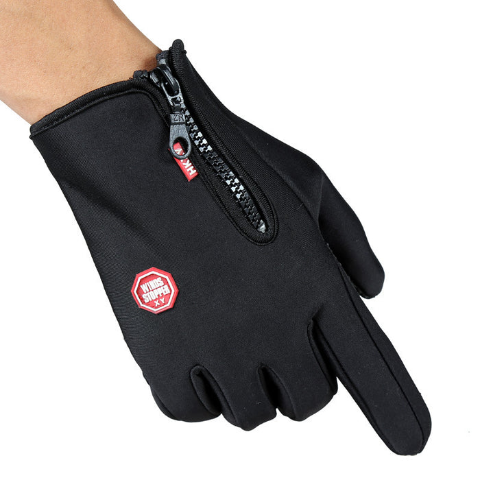 Lottie | Touchscreen winter gloves with zip cuff and grippy palm