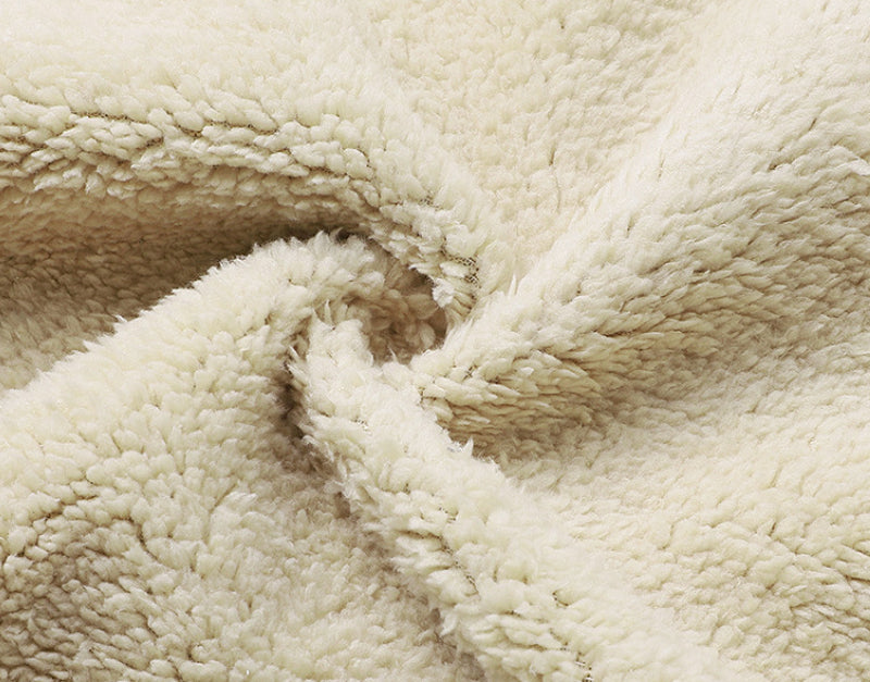 Man in a sherpa lined zip hoodie